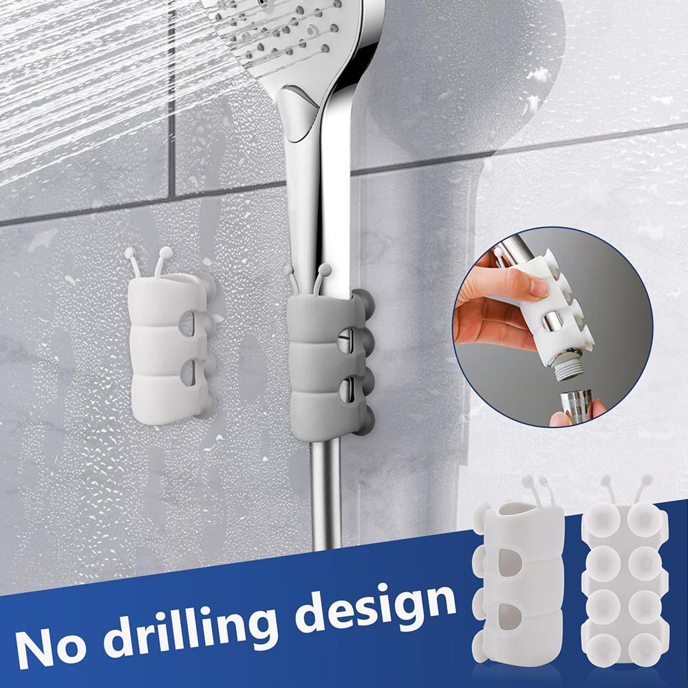 2pcs Silicone Shower Head Holders Relocatable Shower Head Suction Cup Holder