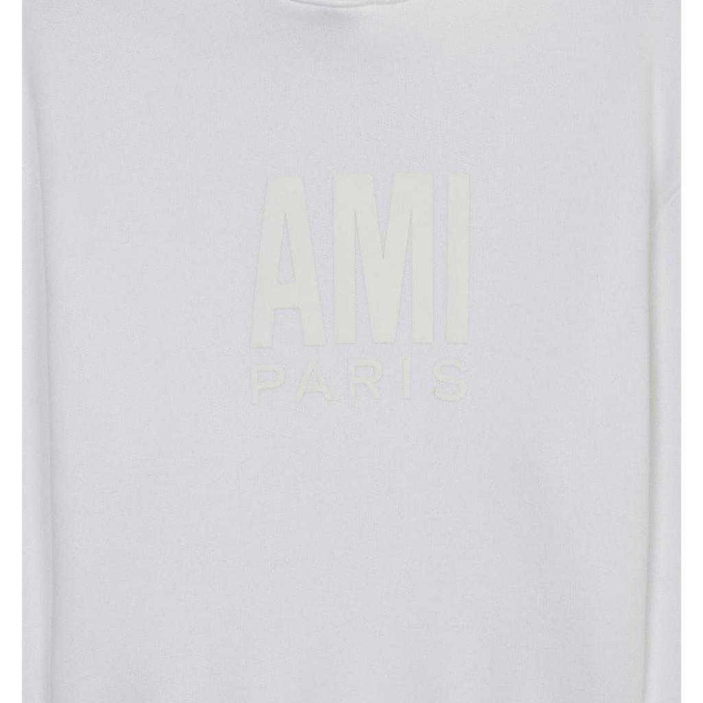 Amiparis Fw21 Logo Letter Pullover Sweatshirt Men sweatshirt White H21HJ062749-100