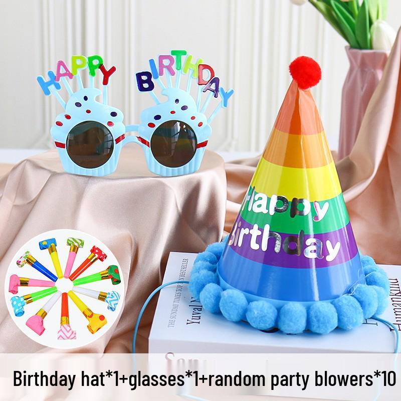 

1st Birthday Party Decorations: Crown, Cake Hat, Glasses & More for Girls