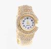Damen Goldfarben - Verziertes Quarz-Armbanduhr - Lässiges Vielseitiges Armband für