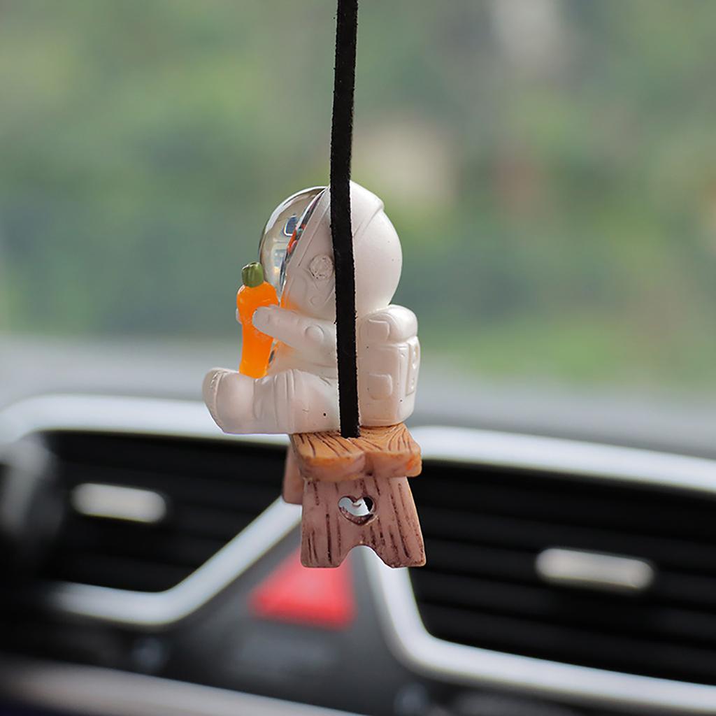 Car Hanging Ornament Swing Astronaut, Cute Car Pendant Mirror Accessories for Car Interior Ornaments,Pendant