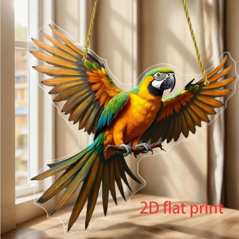Pretty Bird Acrylic Living Room Courtyard Pendant Holiday Scene Decorative Pendant Gift