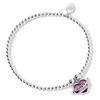 Sterling Silver Ball Bead Bracelet with Love Potion Charm Silver