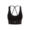 Adidas Alphabet Logo Print Crossback Sports Bra Women Underwear Black HR2192