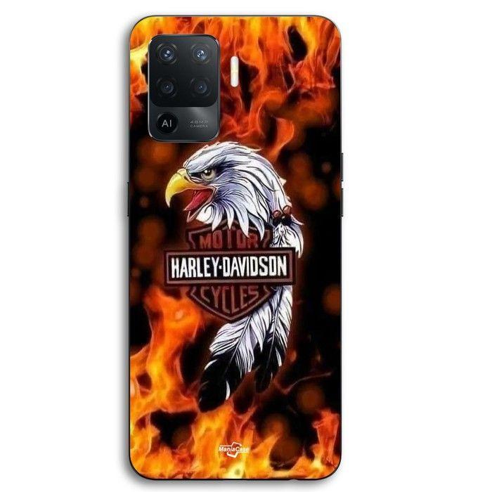 Coque Pour Oppo A94 Harley Davidson aigle feu Maniacase