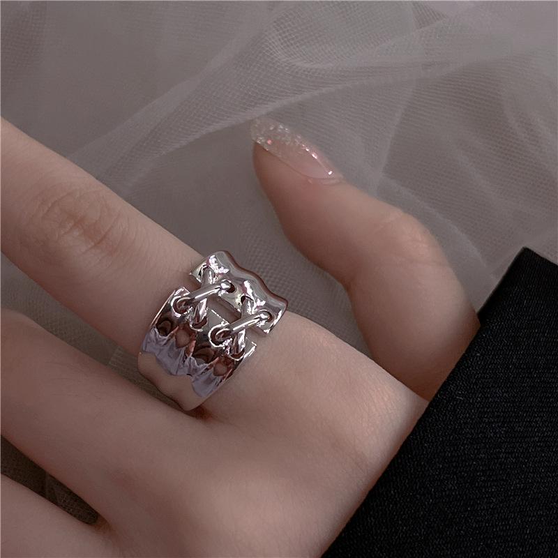 18K Gold-Plated Minimalist Open Adjustable Ring for Women