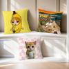 banana cat meme abstract funny painting Comfortable soft Pillow Case for Sofa Living Room Home office Decor Protective Covers