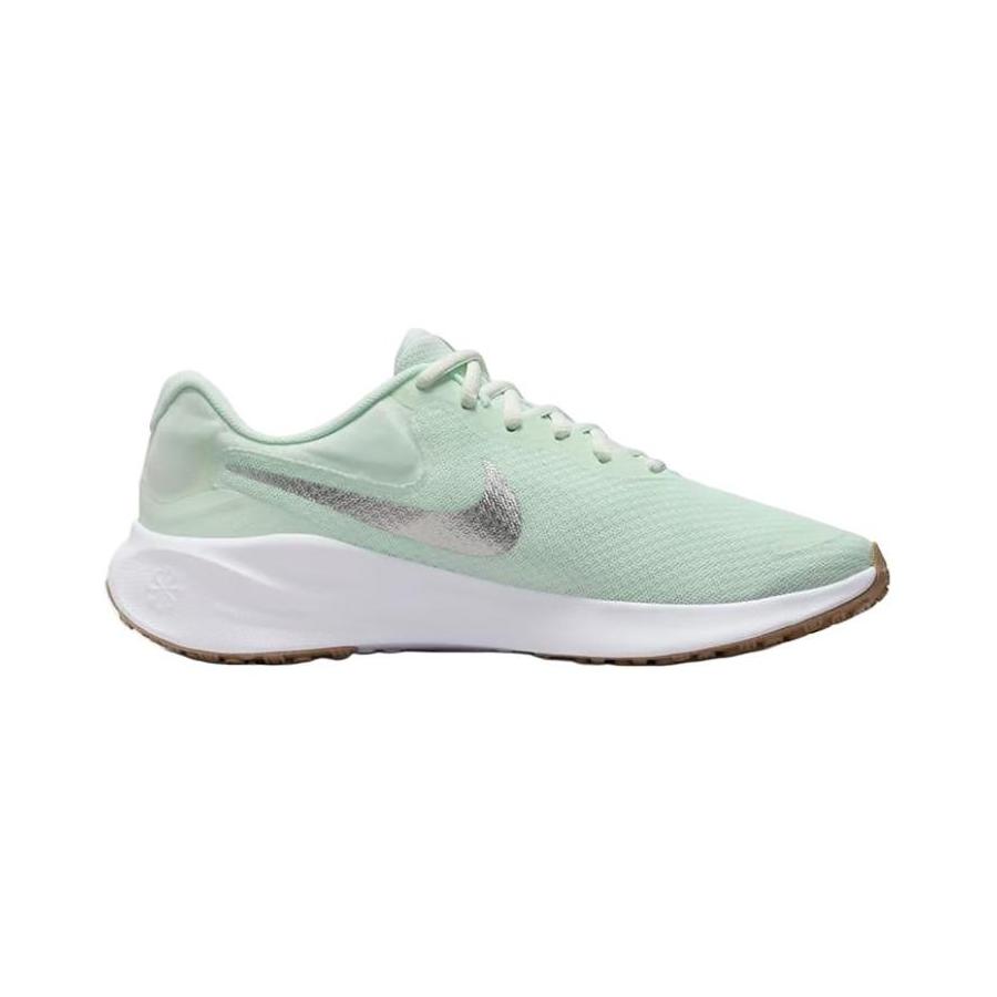 Nike Revolution 7 Barely Green White Platinum Tint Metallic Silver Women's Sneakers FB2208-303