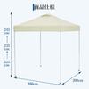 tarp Oxford flat sunshade for outdoor leisure use One-touch tent, 2x2m, khaki, fabric, roof, tent, [product]