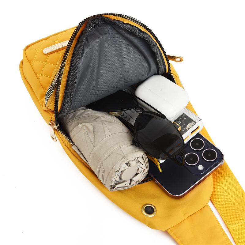 Minimalistische Damen-Brusttasche mit großer Kapazität, mehrlagig, wasserabweisend, Frontrucksack, lässige Outdoor-Umhängetasche für Mädchen