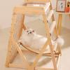 Cat Climbing Frame Space Capsule Scratching Board Hammock Solid Wood Sisal Not Falling Chips Rugged Climbing Net Pet Supplies
