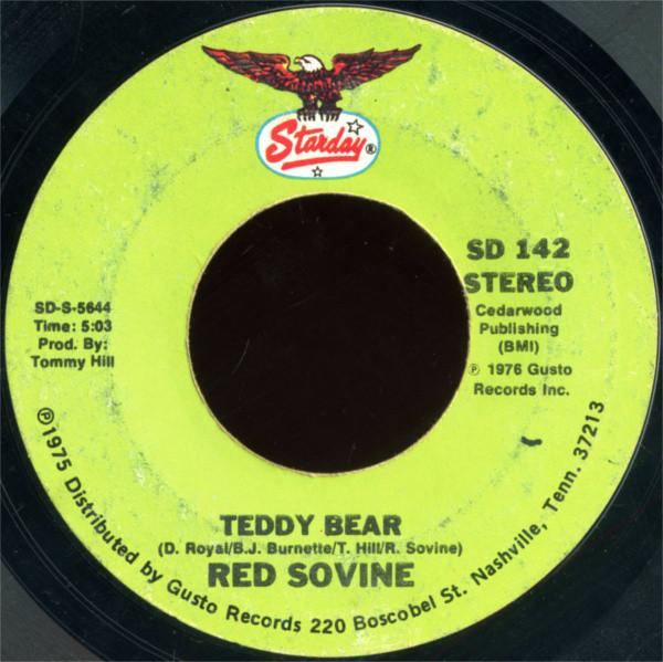

7inch Record RED SOVINE - Teddy Bear SD142 Starday Records 1976 US Folk Used