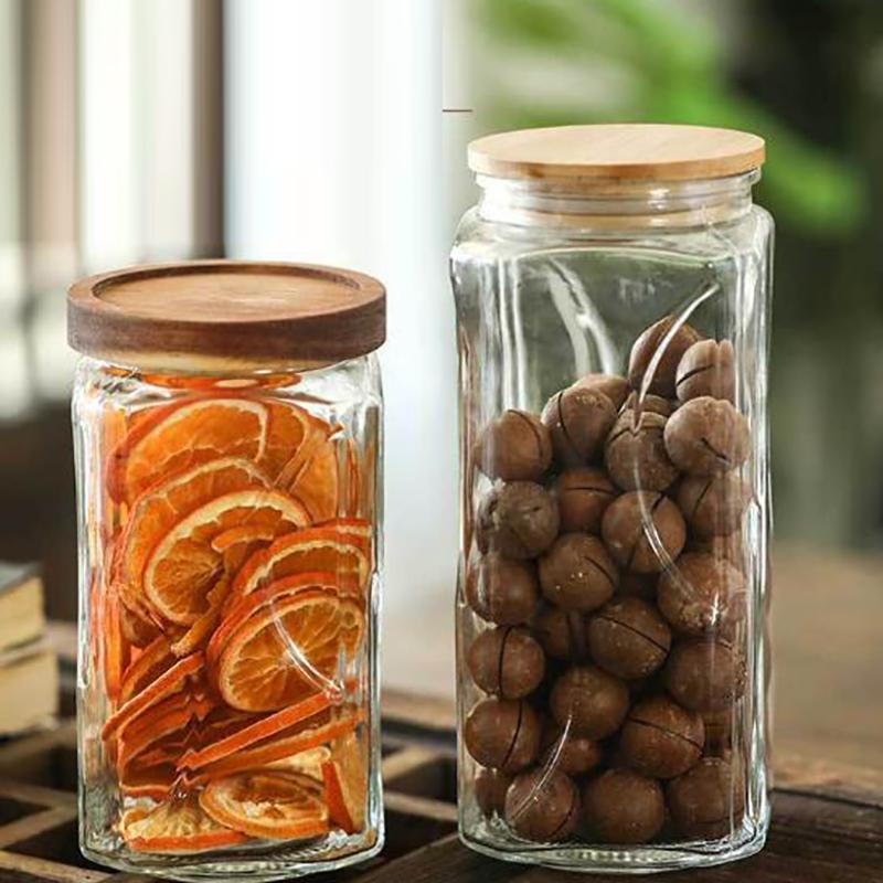Glass Candy Jar Kitchen Grains Moisture-proof Snacks Dried Fruits Tea Storage Bottle Multifunctional Food Storage Container New