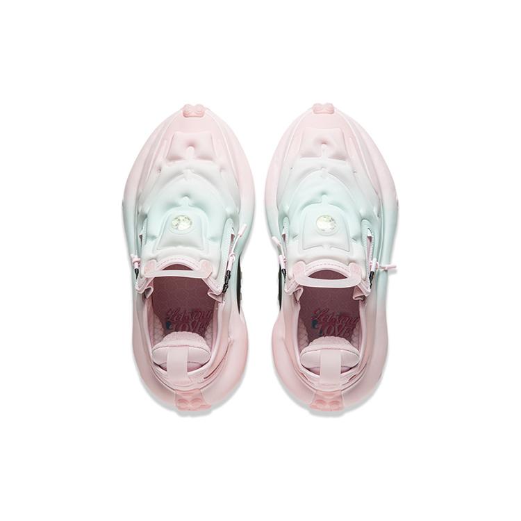 New LiNing Pangu Flow Cushioning, Abrasion Resistant, And Resilient Properties Low Top Casual Shoes Unisex Cotton Candy AZGS069-11