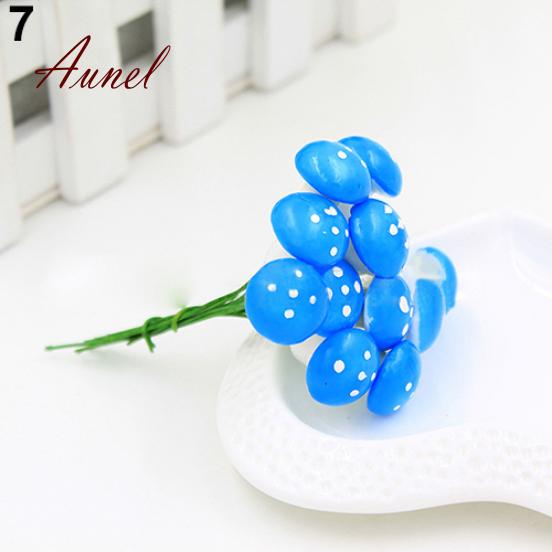 

Мини-горшки для растений своими руками, сказочный декор, садовый кукольный домик, 10 шт., мини-поддельные грибы синий