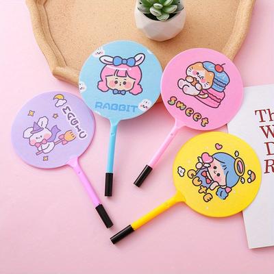 Back To School Season 10pcs 0.5mm Angel Elf Fan Pen Creative Stationery Prize Gift Writing Tool Fan Ballpoint Pen