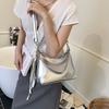 Summer new shoulder armpit bag fashionable and simple versatile oil wax leather messenger women's bag tote bag