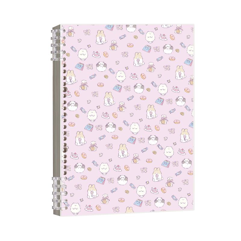 Fresh Floral B5 Loose-Leaf Notebook: Stylish for Instagram, Comfortable Design, Ideal for Students, Simple Spiral Binding.