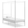 Day and Night - Day and Night Canopy Bed Frame Without Mattress White Metal 90x200 Cm