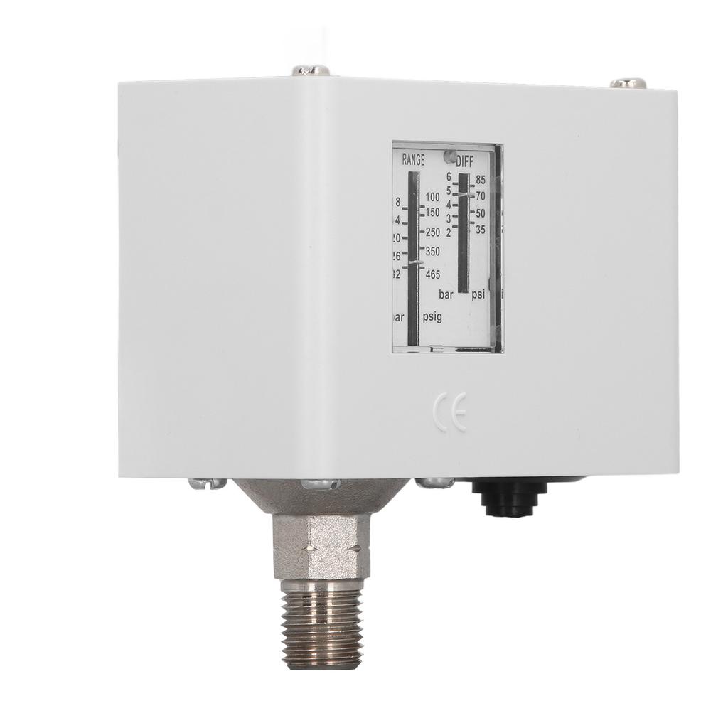 Compressor Pressure Switch SPDT Pneumatic Pressure Gauge Adjustable Differential Pressure Contro