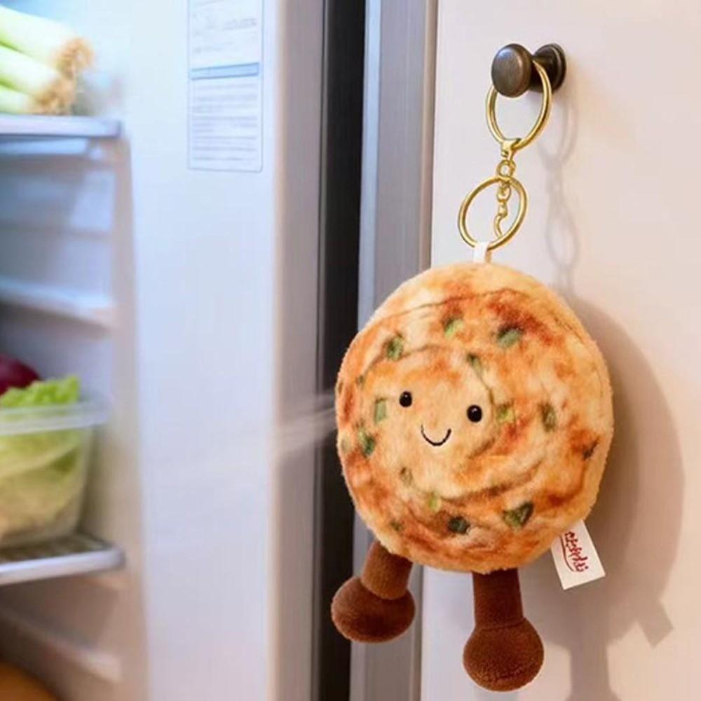 Shallot Pancake Cartoon Plush Keychain Stuffed Kawaii Plush Doll Pendant Comfort Cartoon Plush Toy Pendant Christmas Gift