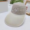 Men Summer Fisherman Hat Hollow Straw Weaving Full Face Sun Protection Wide Brim Western Cowboy Hat with Black Ribbon Decor Foldable Beach Hat