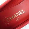 Chanel Ballet Shoes COCO Mark Two-tone Flats Red Black Patent Leather 36 G02819 Used