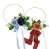 Elegant Artificial Rose Garland Handheld Wedding Decor Wreath  Bridal Shower