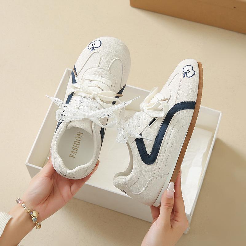 

Женские ретро немецкие тренировочные кроссовки 2025: Весна/Осень Сетчатые Дышащие Повседневные Балетки 38 бежевый