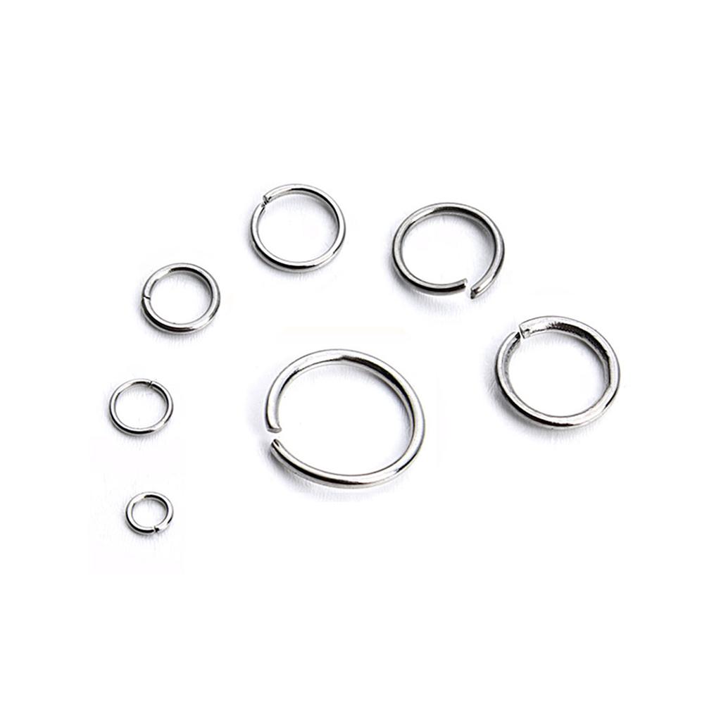 200pcs 304 Stainless Steel Open Jump Rings Findings Multi Size Silver Color Jump Rings For Necklace Earrings Jewelry Making