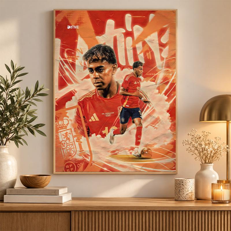 Lamine Yamal Diamond Painting Kit 5D Full Drill DIY Diamond Mosaic Wall Art Home Decor