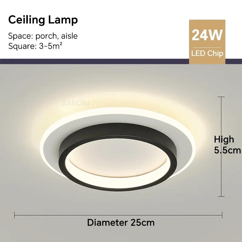 LED-gang-taklys for korridortrapper Foaje Balkong Soverom Moderne innendørs taklampe Lysarmaturer Luster