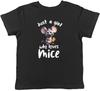 Just a Girl Kids T-Shirt Who Loves Mice Mouse Rodent Rat Childrens Boy Girl Gift