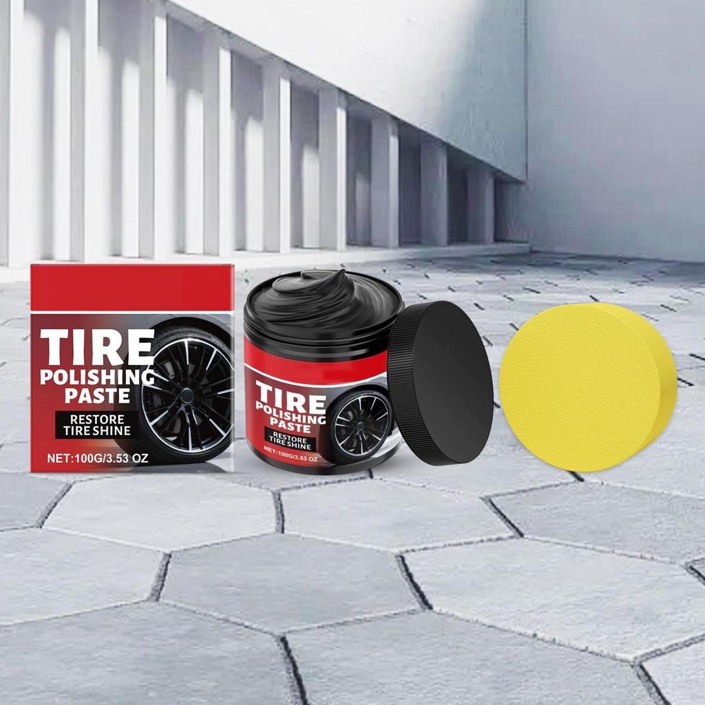 Car Wheel Shine Auto Tire Cleaning Polishing Product Car Tyre Dressing Paste For Trucks Sedans RVs SUVs Collectors Dealers Shops