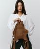 Pleatsmama Nieuwe Strik Rugzak Glitter Camel