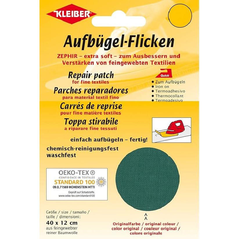 40 x 12 cm Extra Soft Cotton Iron-On Repair Patch, White