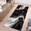 Luxury White Gold Marble Print Runner Rug Soft Non-Slip Hallway Floor Mat for Kitchen Bathroom Bedroom Entrance Home Decor