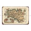 Vintage Map Of Brittany France Metal Plaque Poster Kitchen Iron Cinema Painting Wall Cave Tin Sign Poster