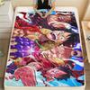 Luffy Bedroom Lounge Flannel Blanket, Fashion Printed Warm Cover for Sofa, Chair, Bed and Outdoor Activity.-TING