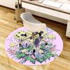 1pc Psychedelic Mushrooms Round Carpet, Made of Polyester,Perfect for Decorating Office Chairs, Living Rooms Fplt039