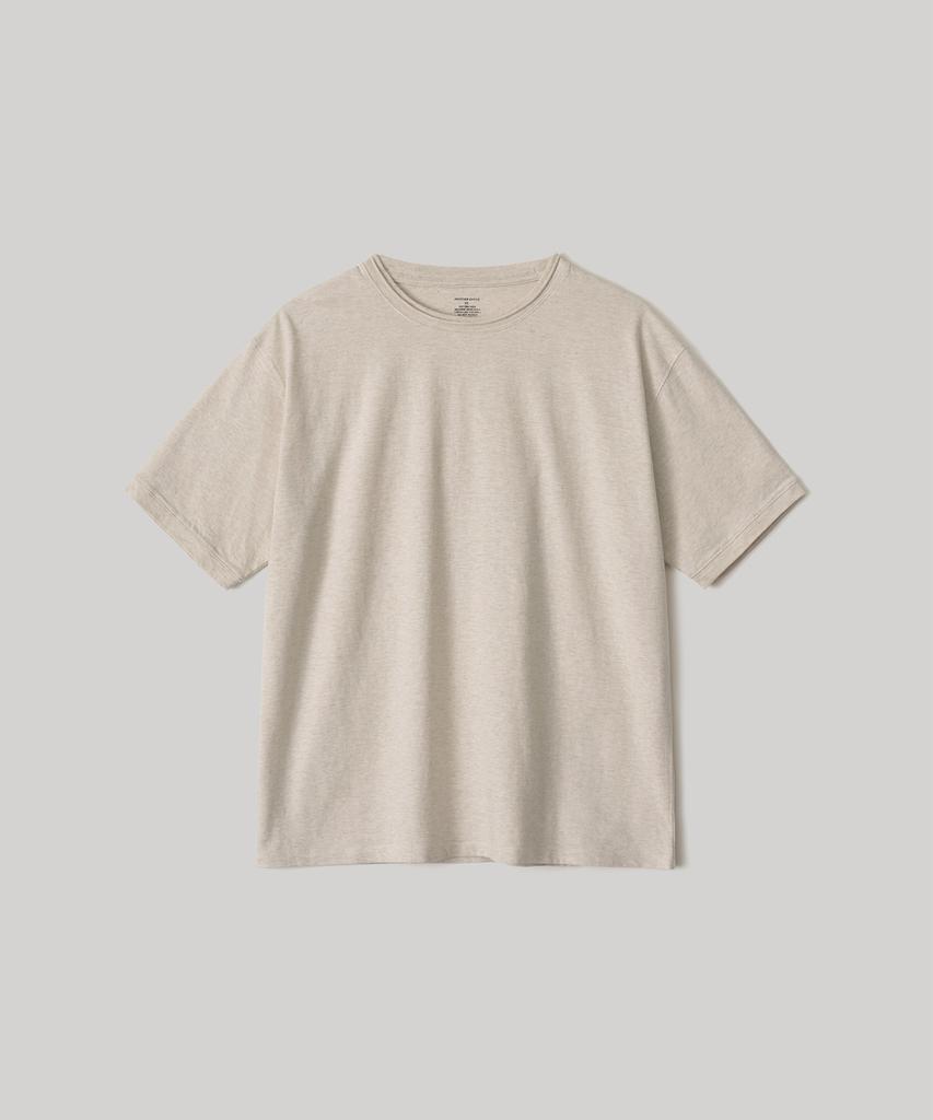 ANOTHER OFFICE Library Raw-Edge Tee (Oatmeal)