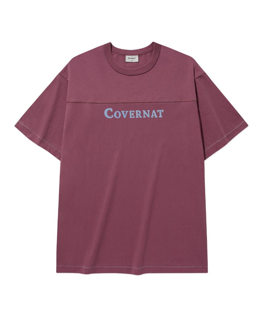 COVERNAT Painting Graphic Cutting Line T-Shirt Magenta