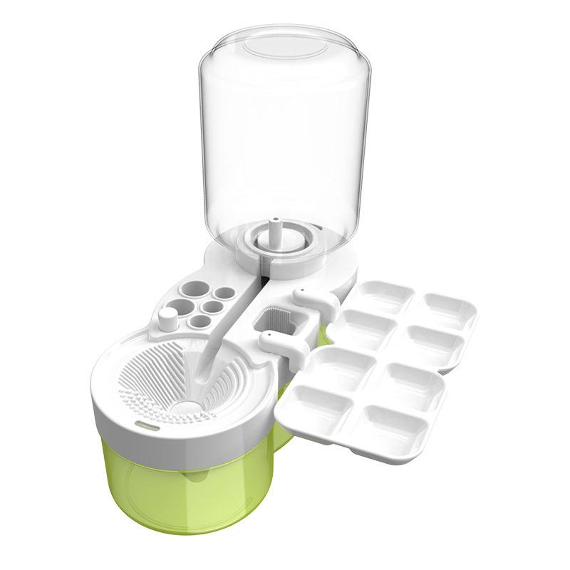 

Очиститель кистей с кнопкой слива Машина для чистки кистей Ополаскиватель для кистей на акриловой водной основе зелёный