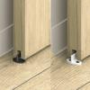 Sliding Barn Door Floor Guide With 2 Mounting Screws Wall Anchors Metal Ajustable Clip Bottom Track Guide Hardware Tool Parts