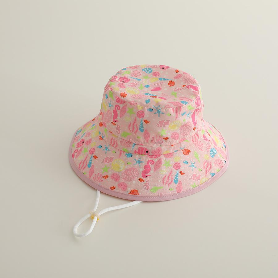Children New Quick Drying Bucket Hats Summer Sunhat Kids Fishing Hat Sunshade Visor Boys Girls Outdoor Cute Cartoon Beach Cap