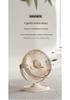 USB Rechargeable Desktop Fan with Night Light and Long Battery Life for Home, Air Circulation & Outdoor Use