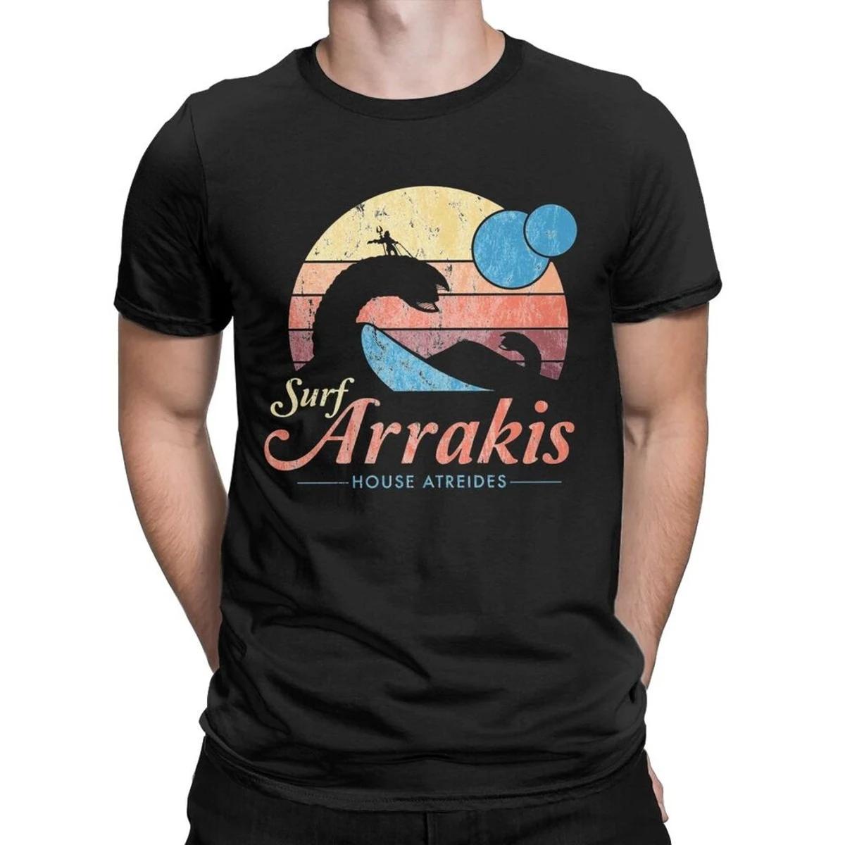 BenberFashion Shai Hulud De Zandworm Heren Casual T-shirt, Ronde Hals Katoenen T-shirt, Dune Film T-shirt met Korte Mouwen, Cadeaukleding 3XL