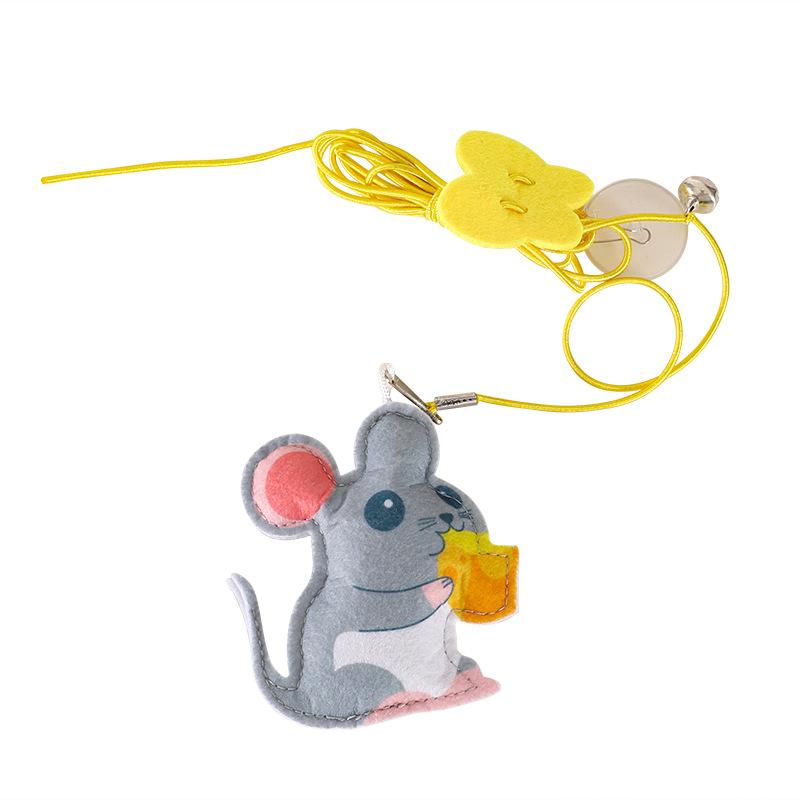 New Cat Funny Stick Toy Hanging Door Pet Cat Felt Toy Retractable Cat Mint Hanging Cat Funny Toy