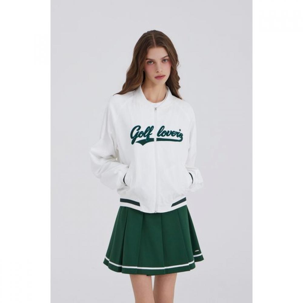 GOXO Varsity Jacket White Golf Rubber