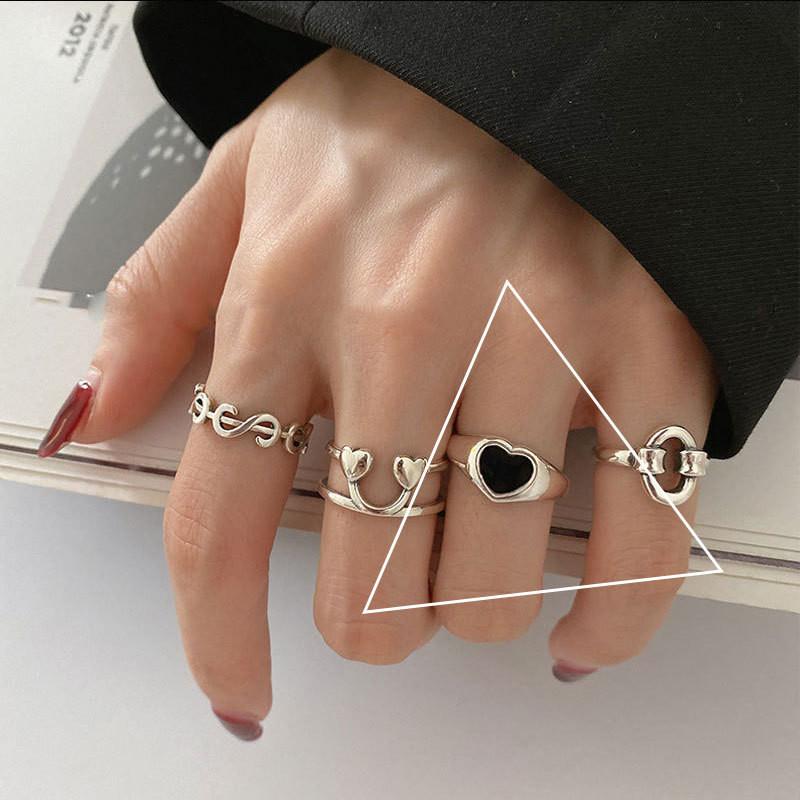 Stylish Korean 925 Silver Cross Twisted X Ring For Women Adjustable Fashion Accessory